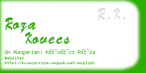 roza kovecs business card